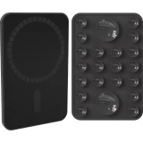 Support silicone magn&eacute;tique MagSafe pour iPhone avec ventouses pour surfaces lisses - Noir
