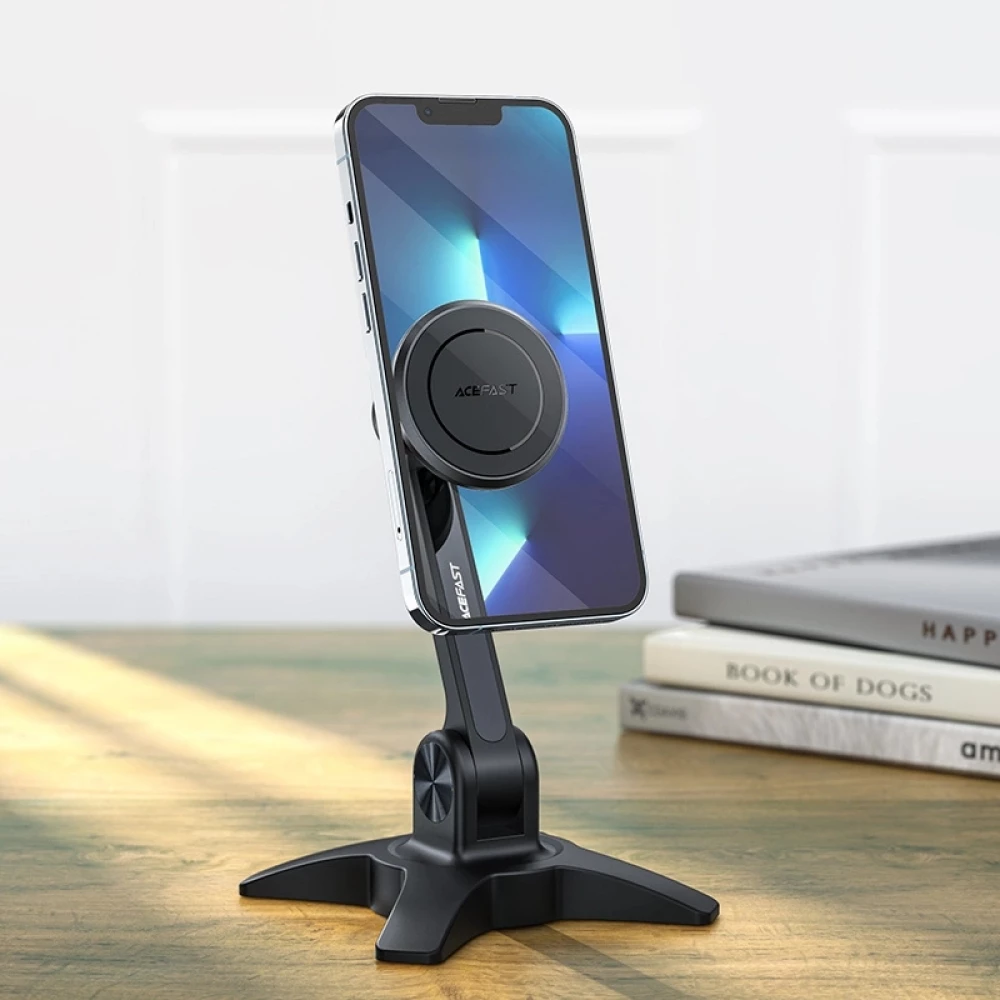 Support stand magn&eacute;tique MagSafe de t&eacute;l&eacute;phone Acefast E11 pour bureau - Noir