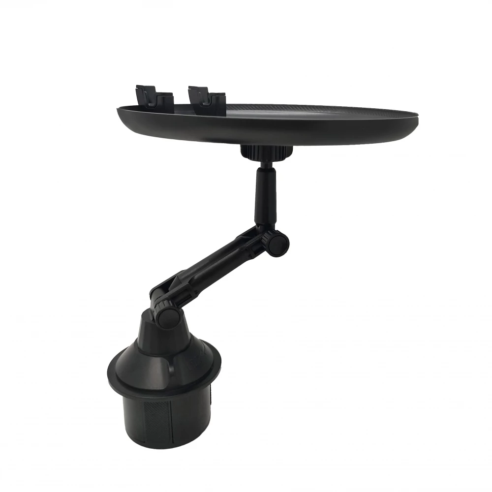 Support universel pliable avec assiette pour la voiture avec emplacement pour le téléphone - Noir