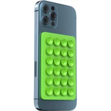 Universal Smartphone Halterung - Selbstklebender Silikon Aufsatz mit Saugnäpfen zum Befestigen - Grün