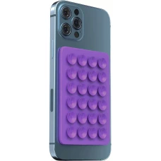 Support universel pour smartphone - Fixation autocollante en silicone avec ventouses - Violet