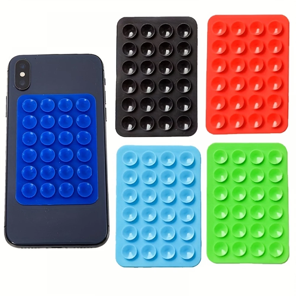 Support universel pour smartphone - Fixation autocollante en silicone avec ventouses - Violet