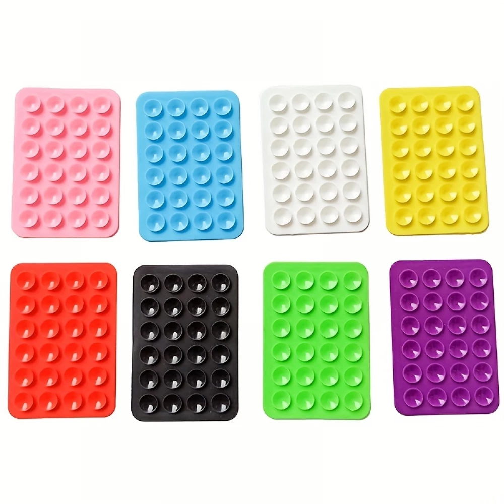 Support universel pour smartphone - Fixation autocollante en silicone avec ventouses - Violet