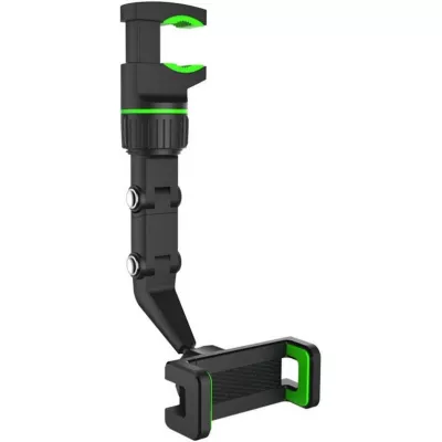 Universal Rückspiegel Smartphone Halter - Multi-Funktions Halterung flexibler Arm und Klemme - Schwarz