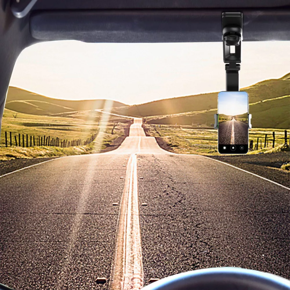 Support universel pour smartphone bras flexible réglable pour voiture pare-soleil