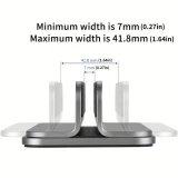 Support vertical et réglable pour MacBook - Laptop - Notebook en aluminium (Single Stand) - Argent