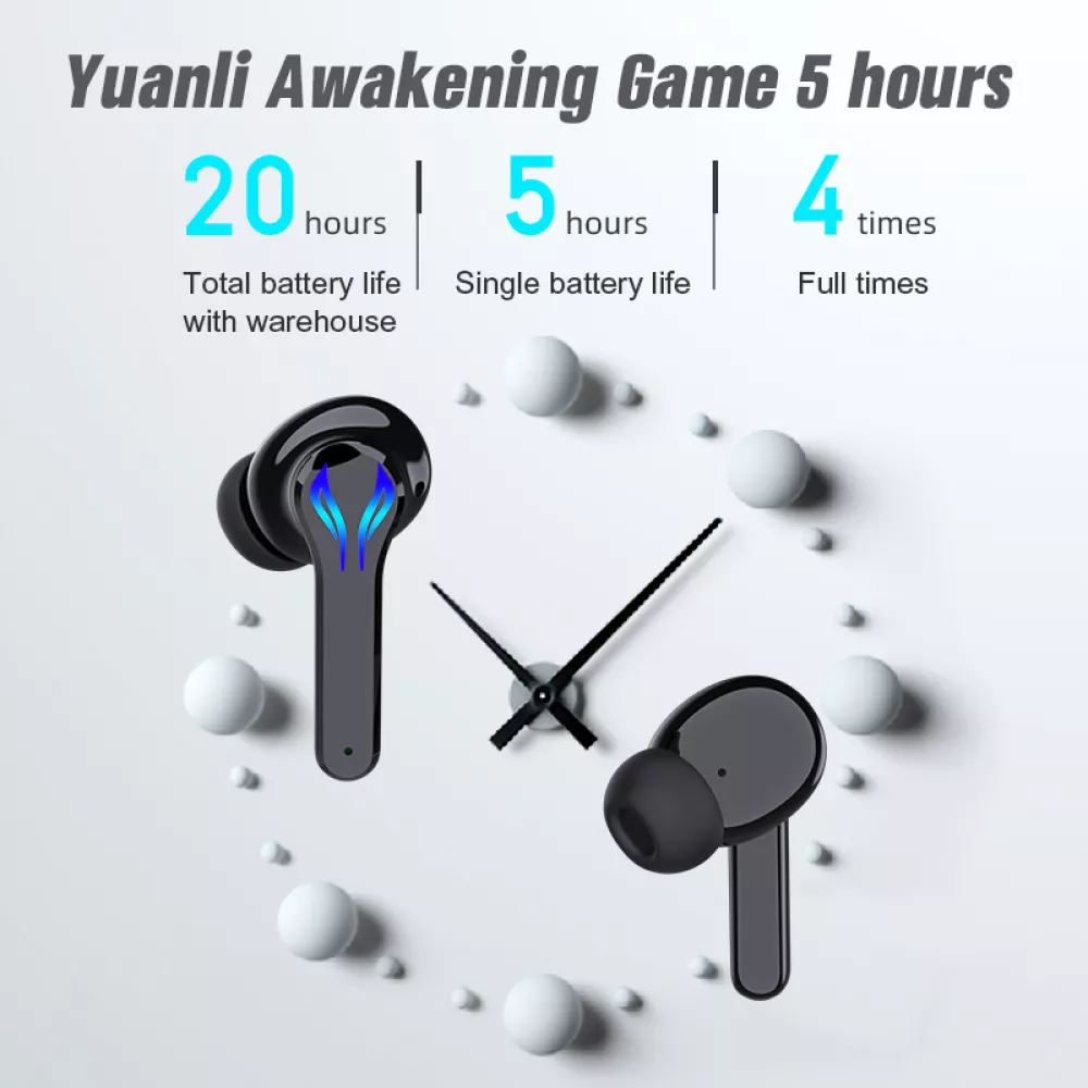 Ecouteurs sans fil TWS P86 In-Ear Gaming Headphones avec Bluetooth 5.1 design futuriste incl. lumière LED