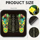 Tapis acupression pour pieds en pierres colorées coussin de massage compact pour la maison - Noir