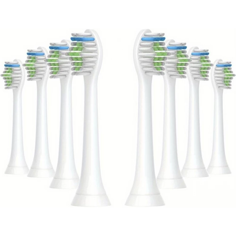 Philips Sonicare Ersatzbürstenköpfe Diamond clean für Zahnbürste (Packung mit 8 Stück, kein Original von Philips) - Weiss