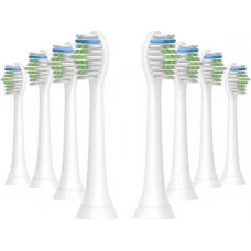 Philips Sonicare Ersatzbürstenköpfe Diamond clean für Zahnbürste (Packung mit 8 Stück, kein Original von Philips) - Weiss