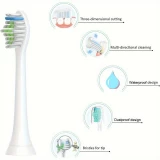 Philips Sonicare Ersatzbürstenköpfe Diamond clean für Zahnbürste (Packung mit 8 Stück, kein Original von Philips) - Weiss