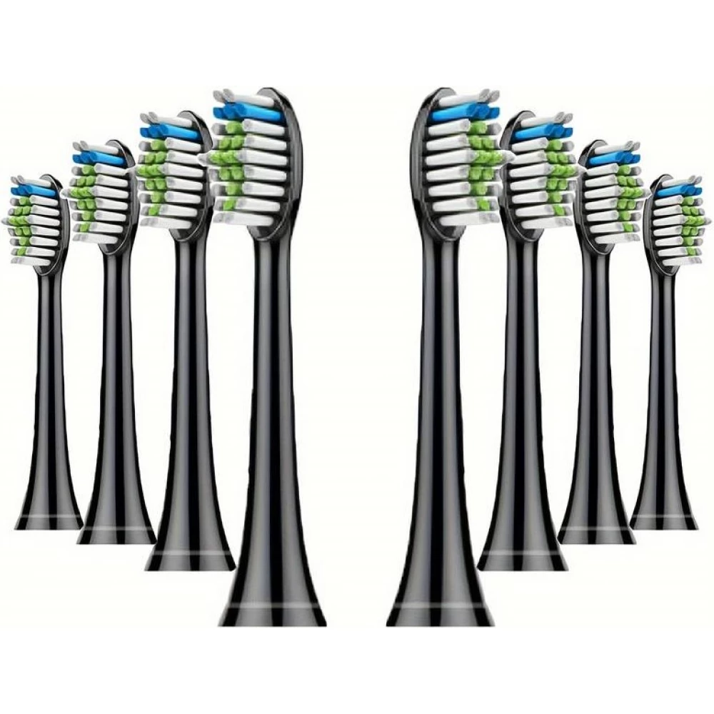 Têtes de brosse à dents de remplacement diamond clean Philips Sonicare (pack de 8, pas d'origine Philips) - Noir
