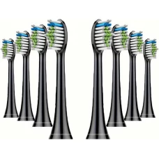 Têtes de brosse à dents de remplacement diamond clean Philips Sonicare (pack de 8, pas d'origine Philips) - Noir