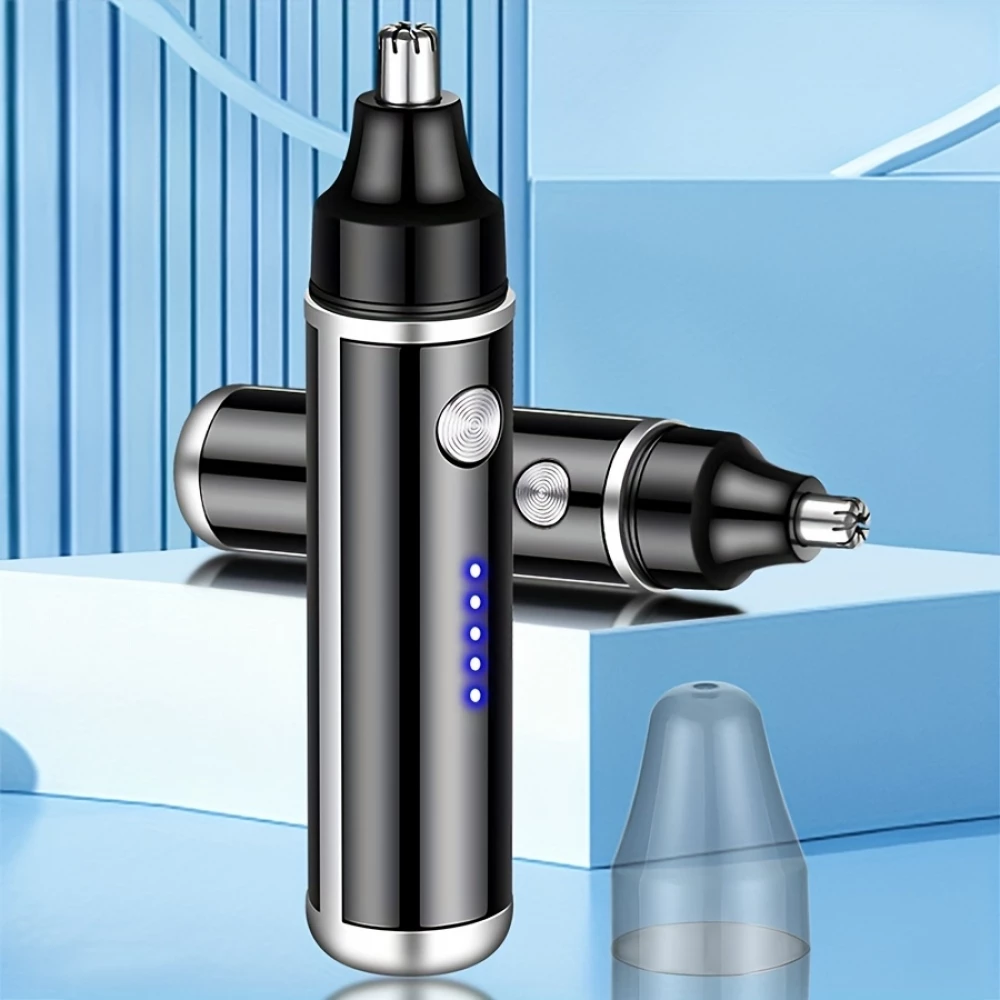 Tondeuse &eacute;lectrique rasoir pour nez et oreilles rechargeable USB-C (500 mAh) - Noir