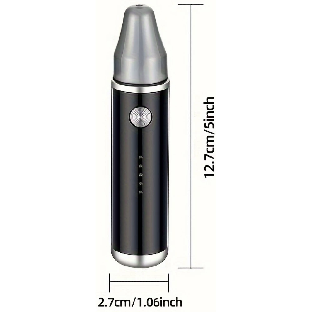 Tondeuse &eacute;lectrique rasoir pour nez et oreilles rechargeable USB-C (500 mAh) - Noir