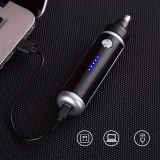 Tondeuse &eacute;lectrique rasoir pour nez et oreilles rechargeable USB-C (500 mAh) - Noir