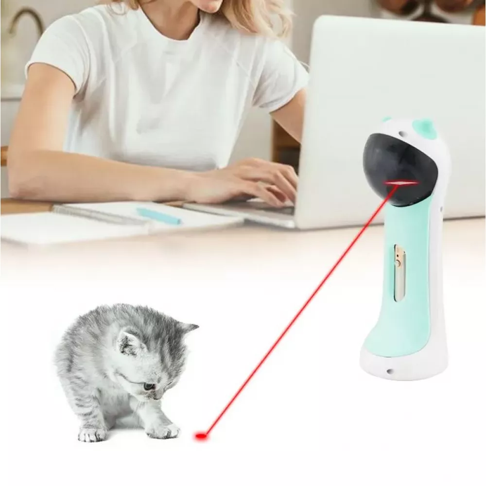 Automatisierter Laserturm Spielzeug Unterhaltung für Katzen AA Batterien