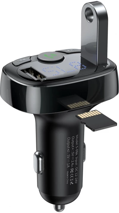 Transmetteur Bluetooth chargeur voiture Baseus S-09A &eacute;dition internationale - Noir