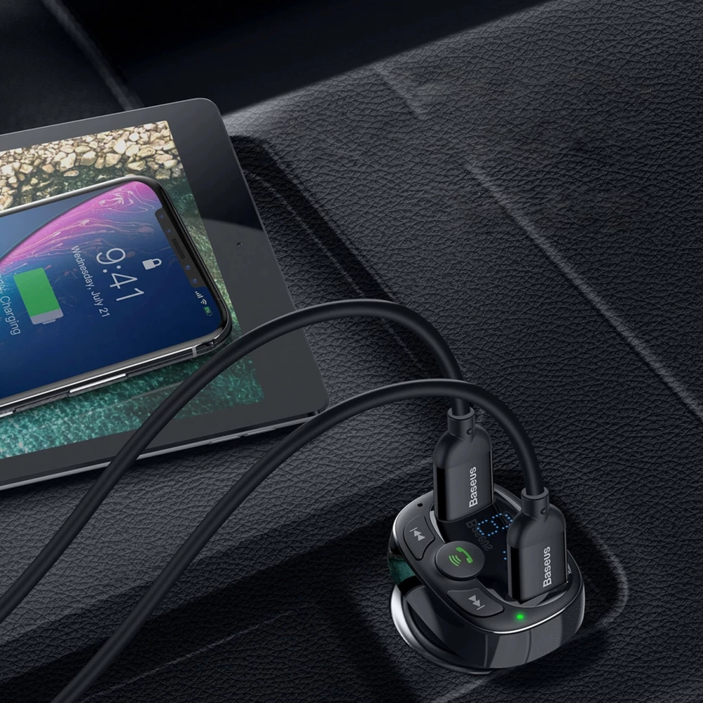 Bluetooth Transmitter Auto Ladeger&auml;t Baseus S-09A Overseas Edition - Schwarz