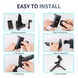 Trépied pour smartphone extensible avec perche à selfie et rotation à 360 degrés - Noir