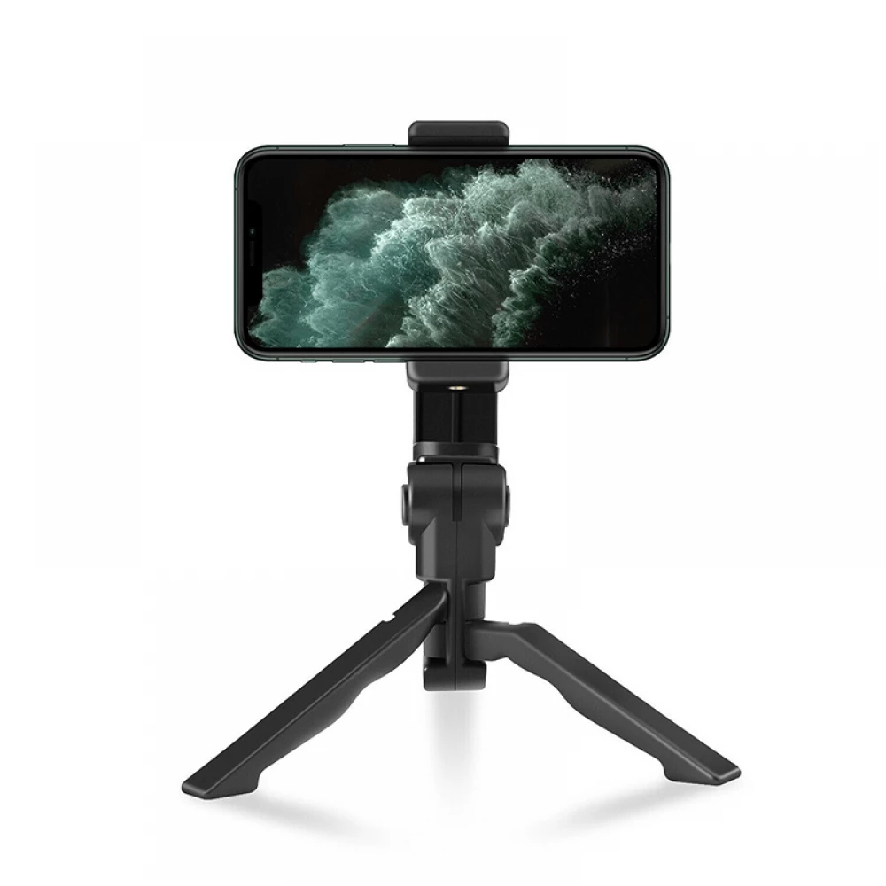 Trépied pour smartphone extensible avec perche à selfie et rotation à 360 degrés - Noir