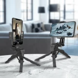 Trépied pour smartphone extensible avec perche à selfie et rotation à 360 degrés - Noir