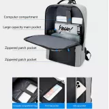 Universal Travel Urban Backpack waterproof - Sac à dos de transport pour ordinateur portable 15.6 pouces (MacBook, HP, Acer) - Gris