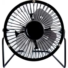 Ventilateur de table USB compact et rotatif pour la maison/le bureau/les voyages - Noir