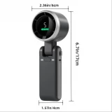 Tragbarer faltbarer USB-Lüfter wiederaufladbar ultra-leise 5 Geschwindigkeiten 3600mAh Akku 10h Laufzeit - Schwarz