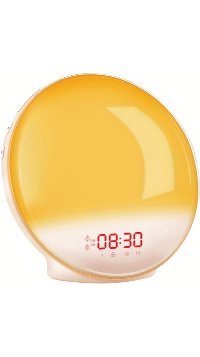Wake-up Light réveil alarme digital avec lumière LED simulateur d'aube lumière naturelle