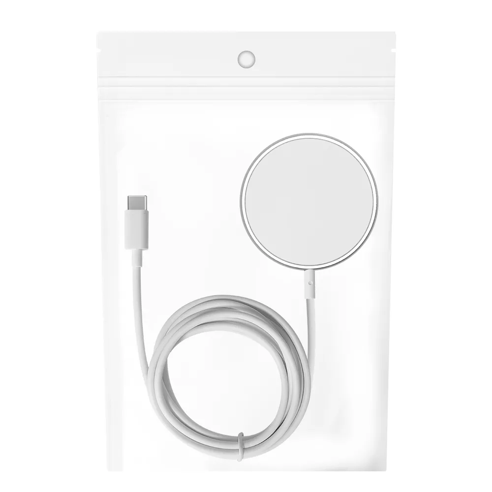 Adaptateur de charge 15W magnétique MagSafe avec port USB-C 1m PhoneLook - Argent