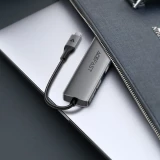 Acefast J18 Hub USB-C 6-en-1 avec HDMI 4K 60 Hz et charge rapide PD 90 W station d&rsquo;accueil USB-C - Gris