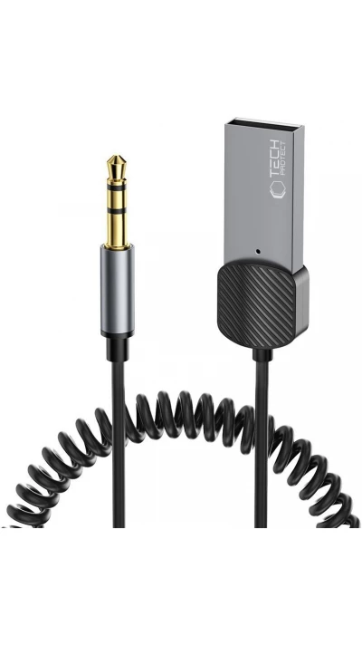 Adaptateur audio Bluetooth Tech-Protect UltraBoost vers mini jack 3.5mm (1m) - Gris