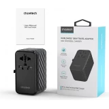 Universeller Reiseadapter 100W 2x USB-C 2x USB-A Choetech PD6028 EU / US / AUS / UK - Schwarz