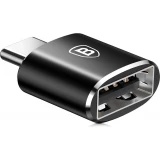 Baseus Mini USB-A zu USB-C OTG Adapter kompakt vielseitig hochwertig - Schwarz