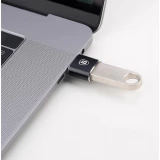 Baseus Mini USB-A zu USB-C OTG Adapter kompakt vielseitig hochwertig - Schwarz