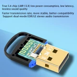 Adaptateur sans fil USB Bluetooth 5.4 pour ordinateur (casque, clavier, souris, autre) Plug and Play