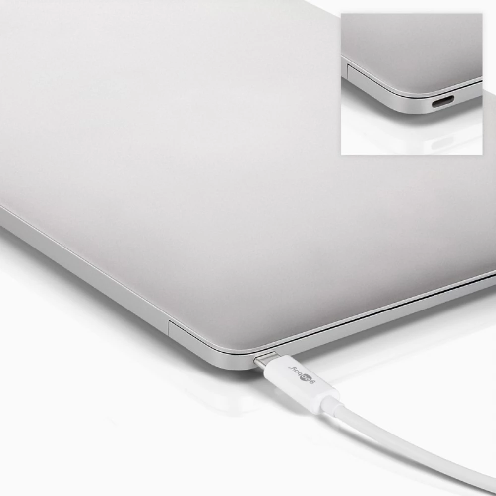 Adaptateur USB-C multiport Goobay vers 3 ports USB-A et lecteur de cartes SD/MMC - Blanc