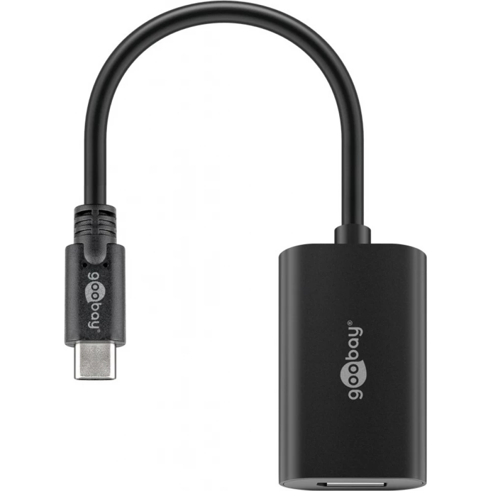 Adaptateur USB-C vers DisplayPort Goobay 4K 60 Hz - USB 3.1 / c&acirc;ble 0,2 m - Noir