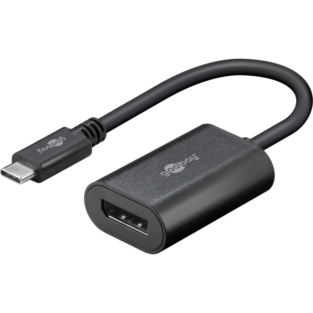 Adaptateur USB-C vers DisplayPort Goobay 4K 60 Hz - USB 3.1 / c&acirc;ble 0,2 m - Noir