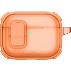 Coque AirPods 3 - AmazingThing Titan Pro Guardian Case protection innovant - Orange
