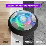 Ballon de football flottant à air avec LED jouet indoor rechargeable avec pare-chocs en mousse pour enfants - Bleu