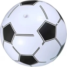 Ballon de plage gonflable design football créatif pour décoration fête entraînement et loisirs plein air - Blanc