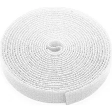 Bande velcro adhésive 1,5 cm pour câbles solution rapide et propre pour organiser fixer et démêler vos fils - Blanc