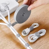 Bande velcro adhésive 1,5 cm pour câbles solution rapide et propre pour organiser fixer et démêler vos fils - Blanc