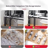 Bande velcro adhésive 1,5 cm pour câbles solution rapide et propre pour organiser fixer et démêler vos fils - Blanc