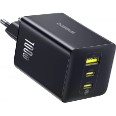 Baseus EnerFill FE11 3 en 1 chargeur mural rapide 2x USB-C / USB-A 100W - Noir