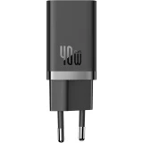 Baseus GaN5 Pro chargeur mural rapide 40W 2x USB-C - Noir