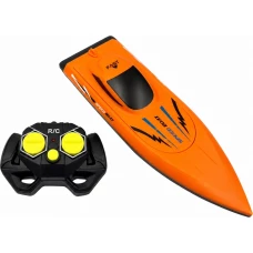 Bateau t&eacute;l&eacute;command&eacute; 2.4 GHz anti-retournement avec coque anti-chocs - Orange