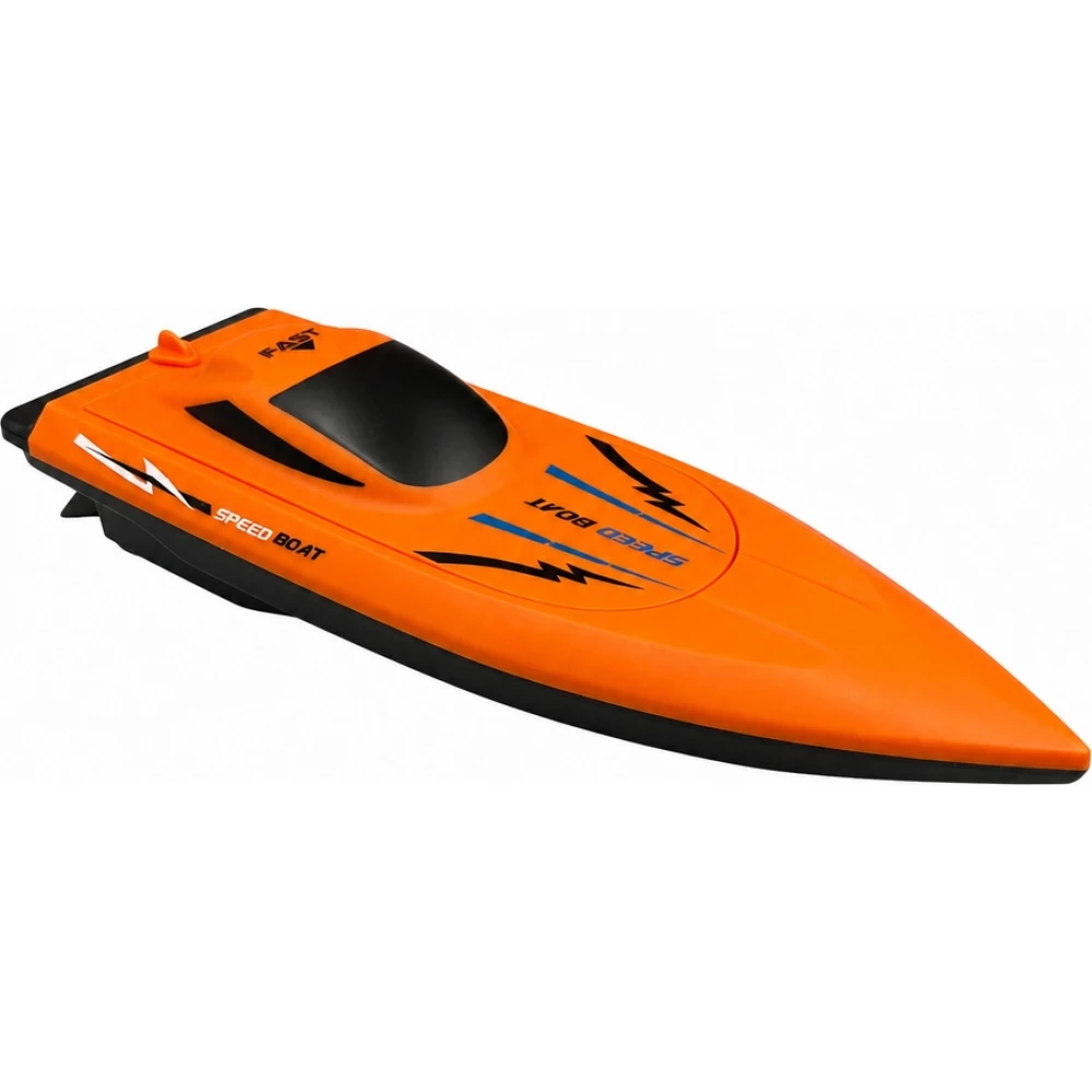 Bateau t&eacute;l&eacute;command&eacute; 2.4 GHz anti-retournement avec coque anti-chocs - Orange